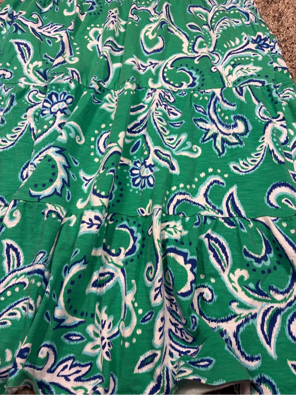 Soft Surroundings llana Paisley Tiered Midi Dress - Picture 7 of 13